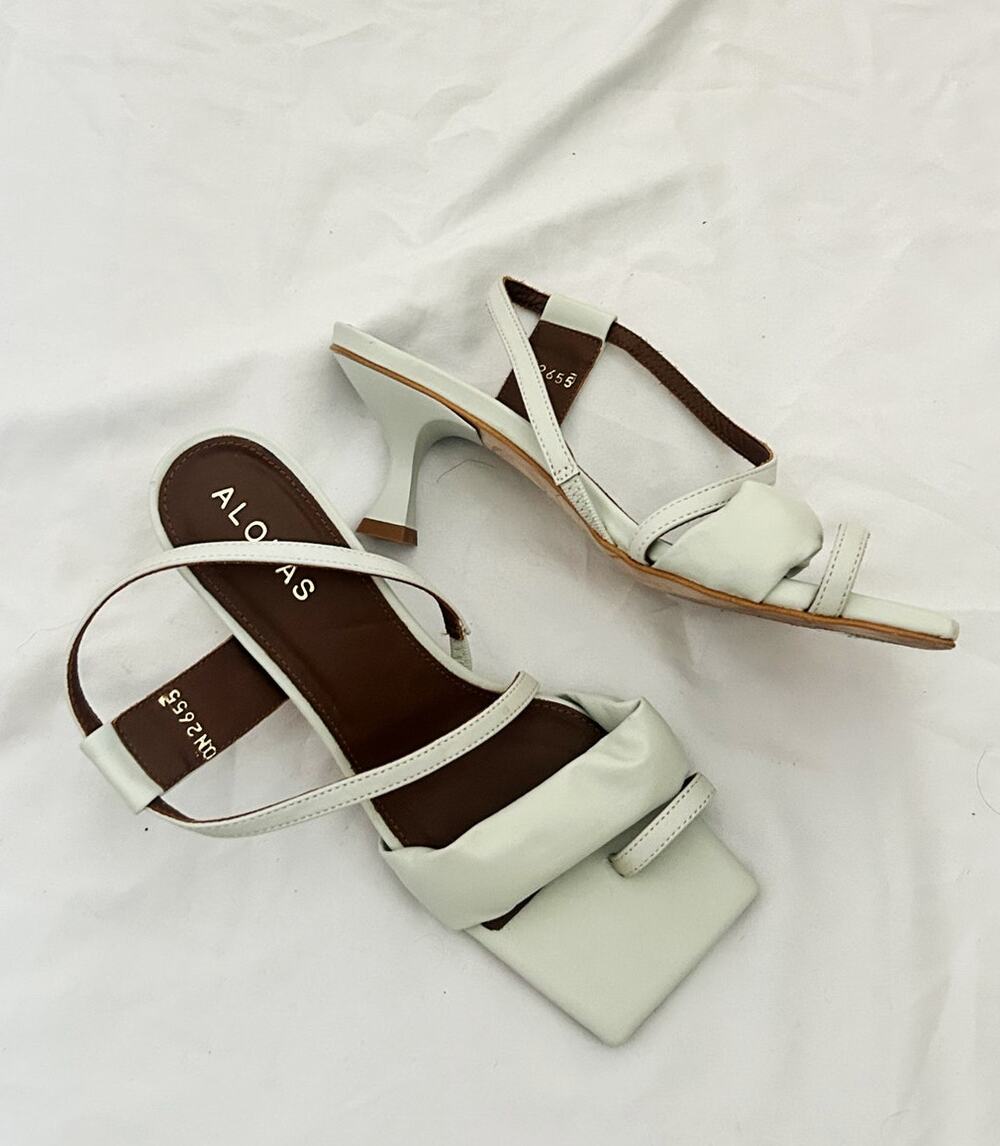 green alohas square toe sandals